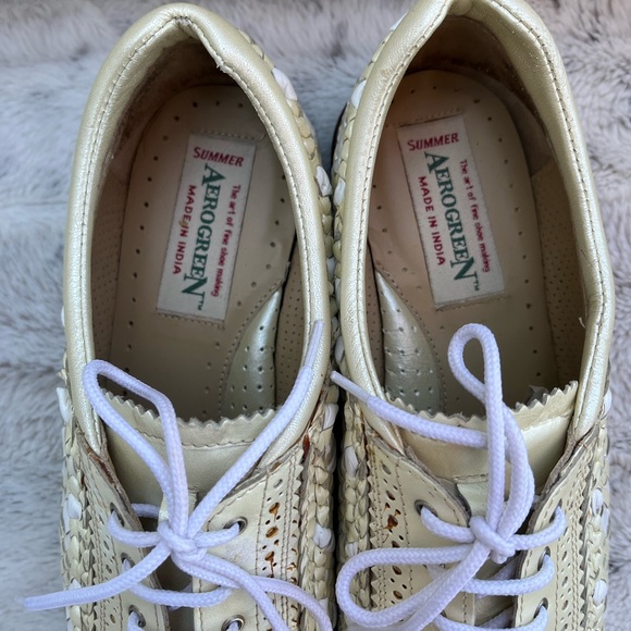 AEROGREEN UNISEX/Women’s Golf Shoes Size 10 Hand Woven Leather, made in ITALY - Picture 7 of 12